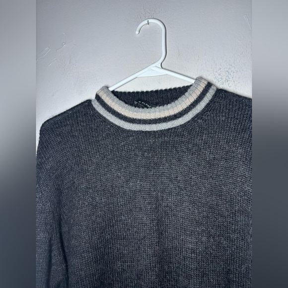 ALPACA 111 Black 100% Peruvian baby alpaca crewneck sweater size M - Picture 2 of 5